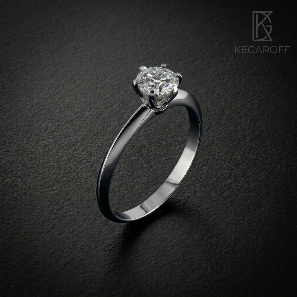 Кольцо помолвочное с 1ct