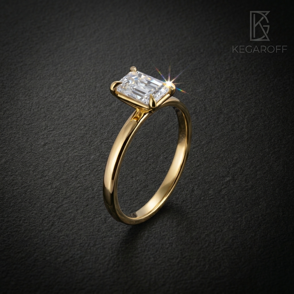 Кольцо с Октагоном 1ct