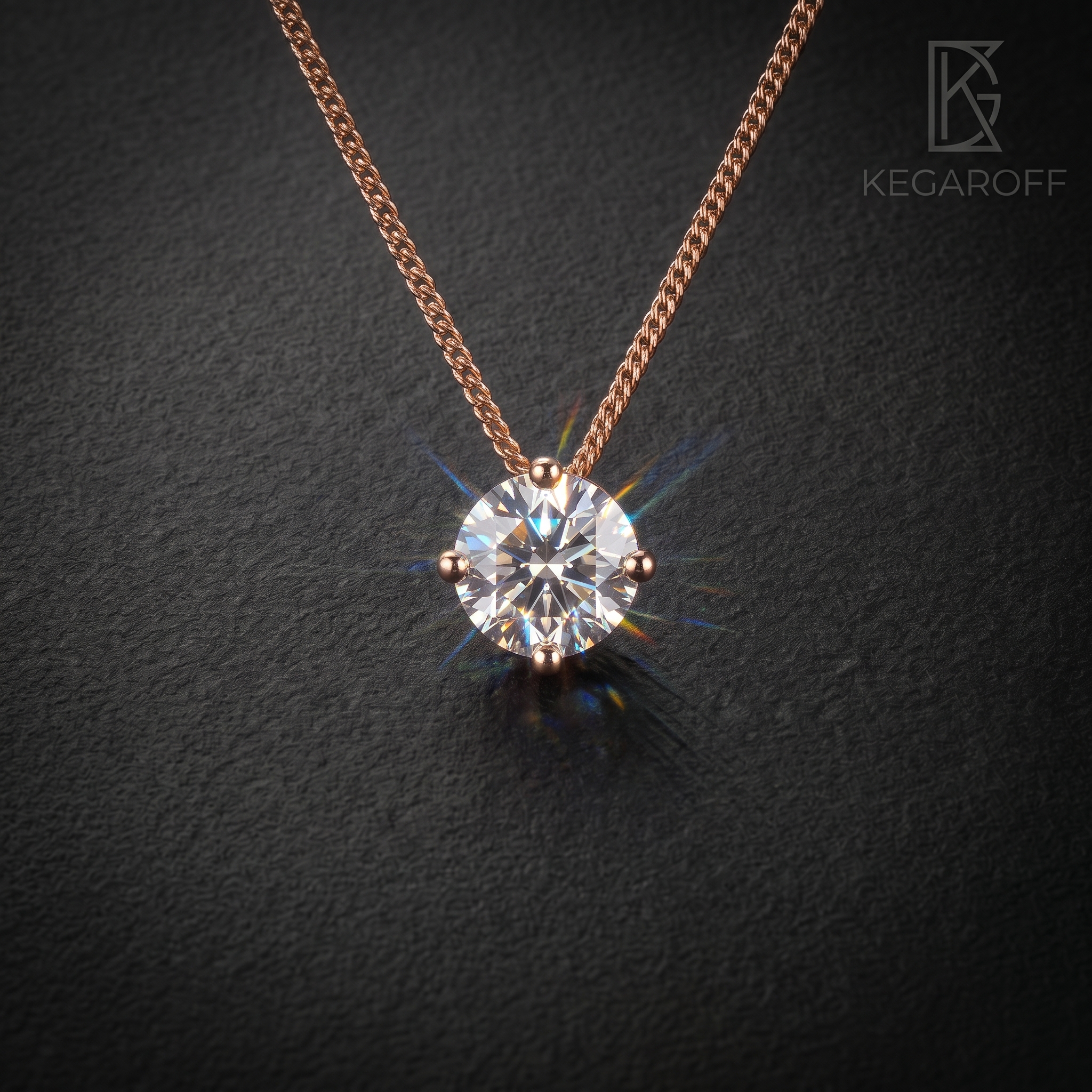 Подвеска «бегунок» с бриллиантом 0.50ct